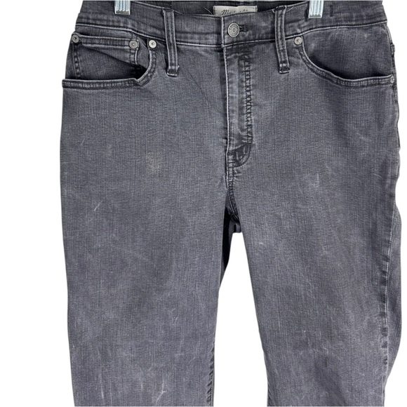 Madewell Cali Demi boot frayed hem black jeans 30 - Picture 2 of 4